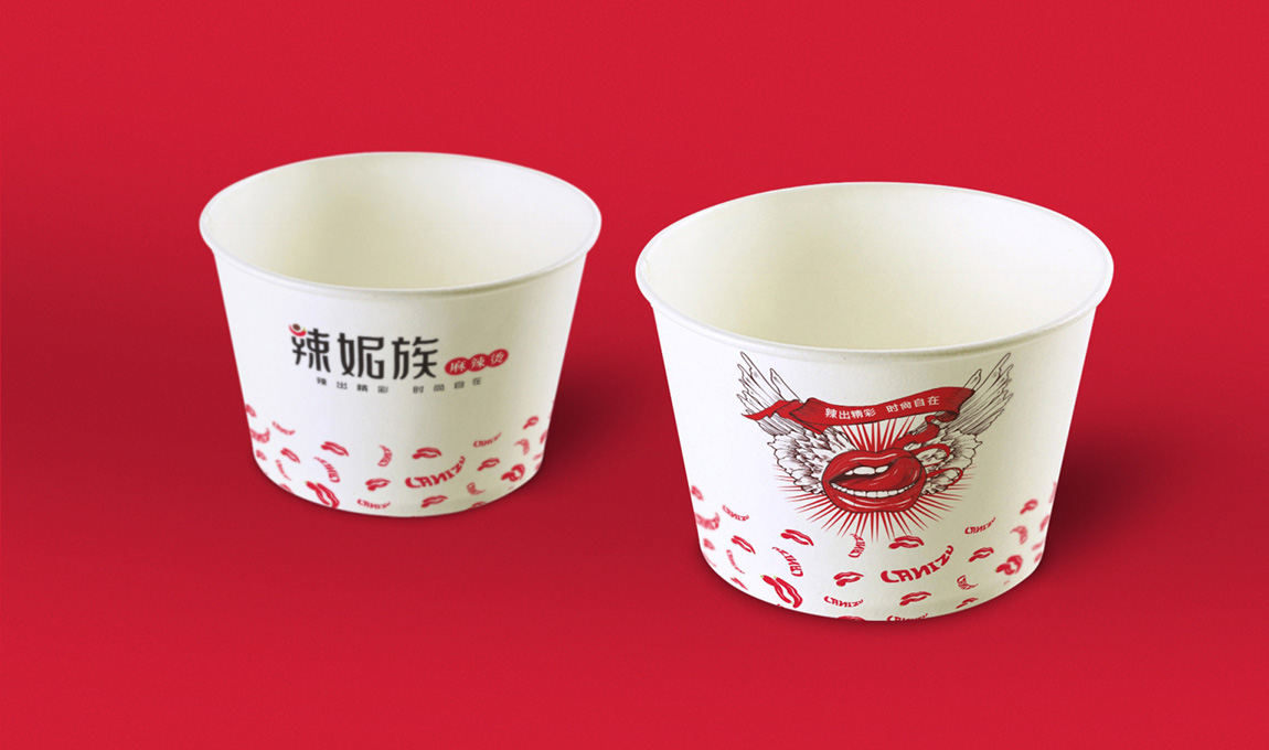 辣妮族VI设计之打包纸碗设计