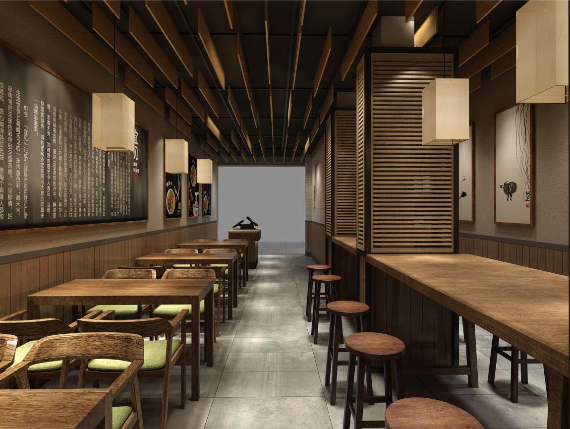 宜见牛筋面餐饮室内SI设计