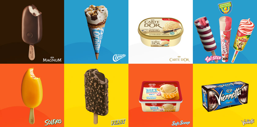 冰淇淋“可爱多”更换产品包装，并推出新logo。