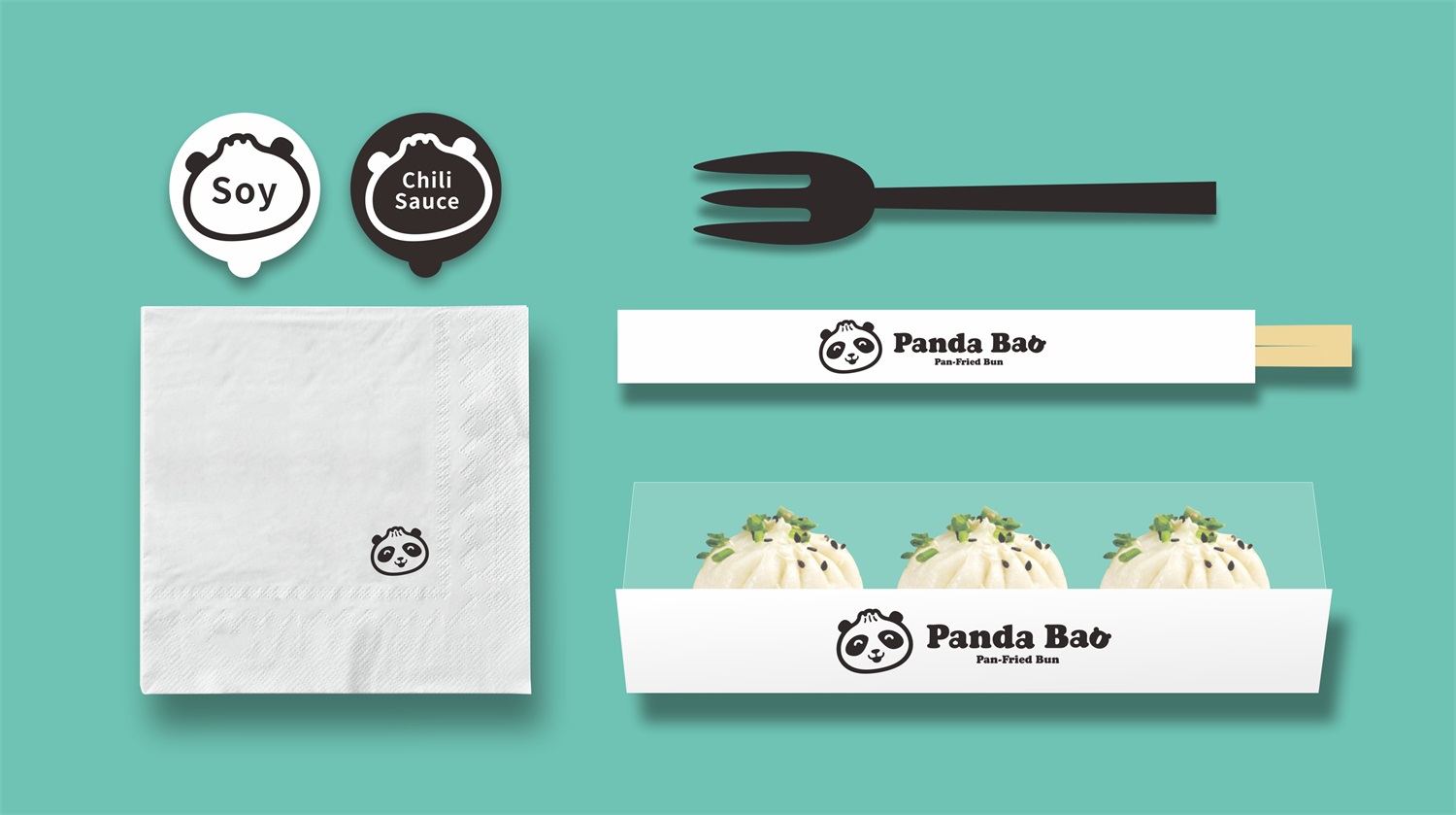 水煎包连锁餐饮品牌Panda BaoVI延展设计