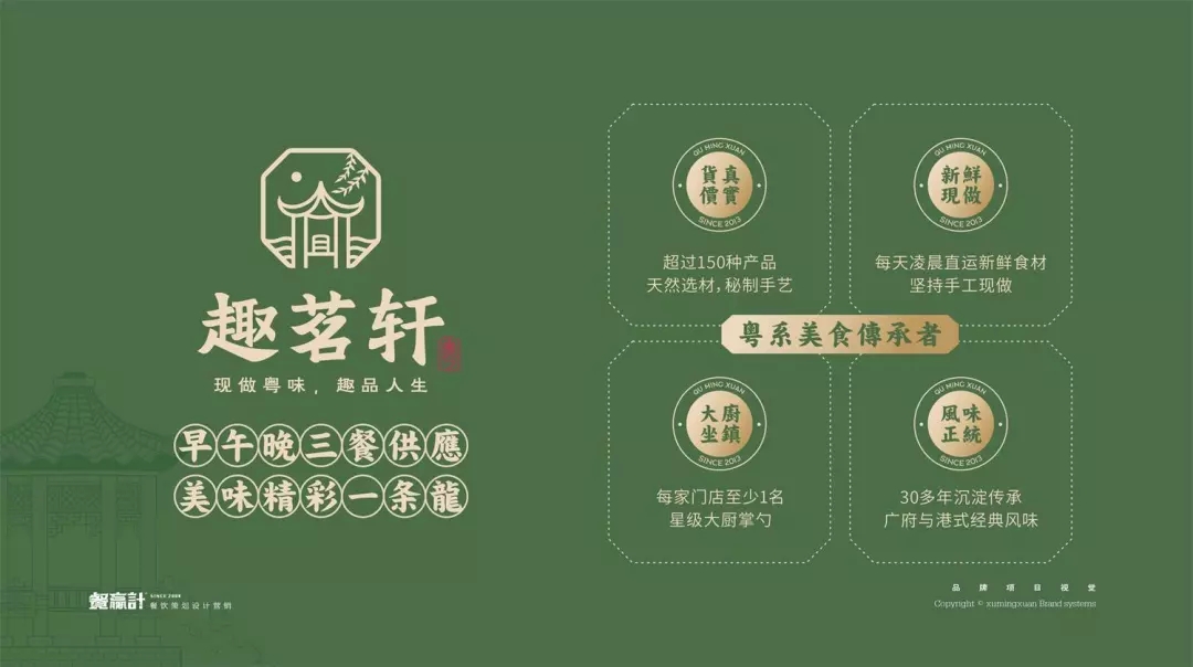 广东粤式早茶餐饮品牌趣茗轩品牌形象设计